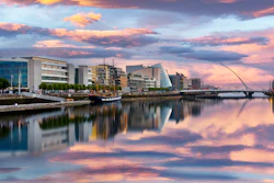The River Liffey in Dublin, Ireland.