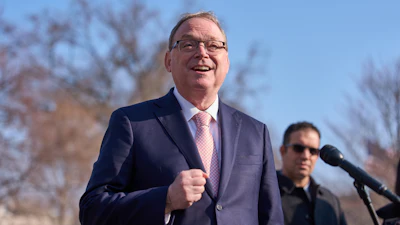 Director of the National Economic Council Kevin Hassett speaks to reporters at the White House, Feb. 11, 2026.