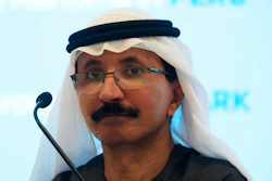 Sultan Ahmed bin Sulayem, the group chairman and CEO of Dubai-backed port operator DP World, during a news conference in Dubai, United Arab Emirates, March 14, 2019. ()