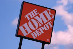Home Depot sign outside a store in Manchester, N.H., Aug. 14, 2025.