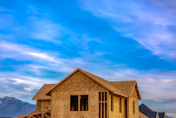 A house under construction in Daybreak, Utah.
