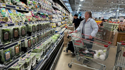 Shoppers at a grocery store in Schaumburg, Ill., Feb. 9, 2026.