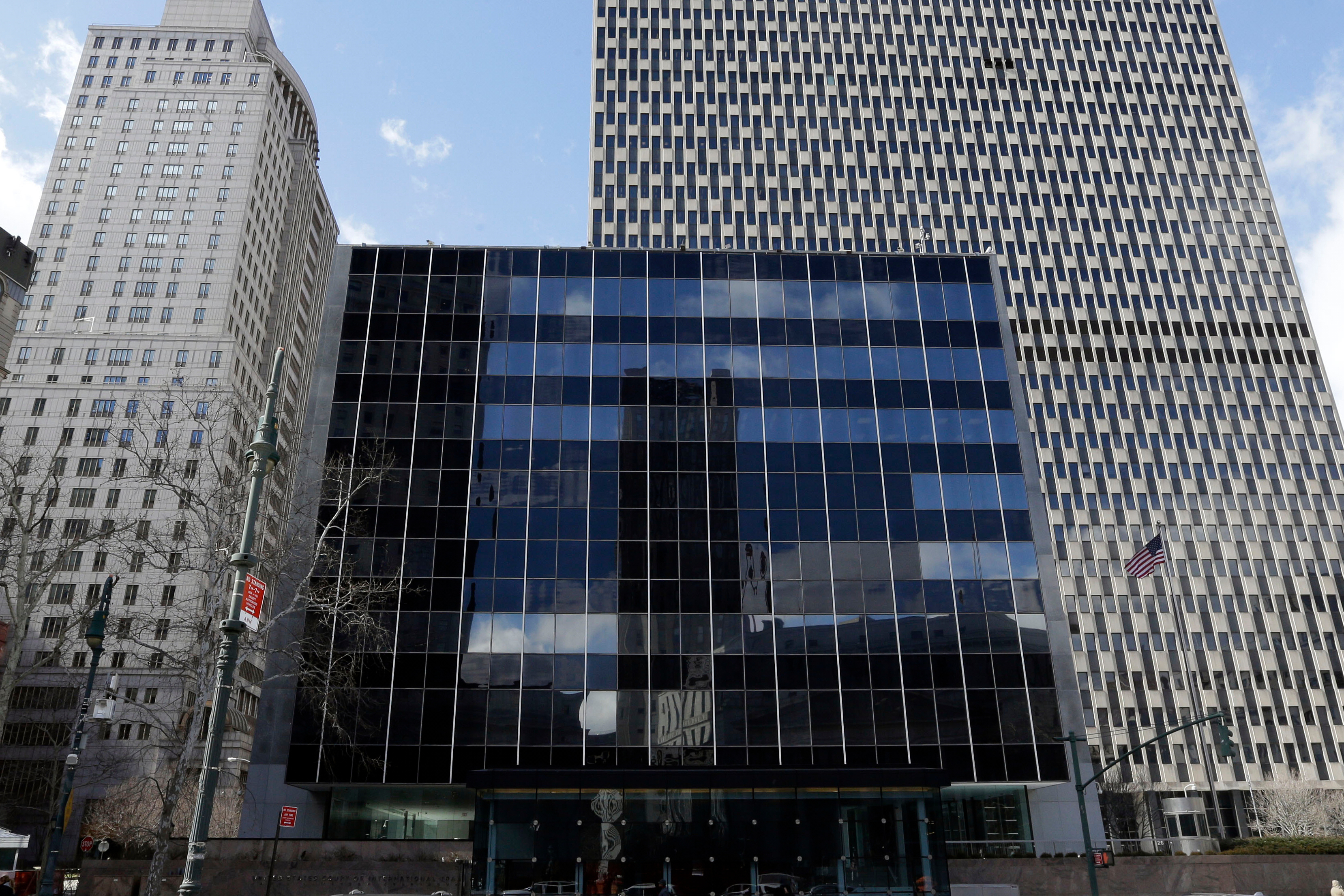 The United States Court of International Trade, center, in front of the Jacob K. Javits Federal Building, New York, March 18, 2015.