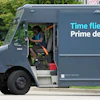 An Amazon truck makes deliveries in Wheeling, Ill., May 16, 2024.
