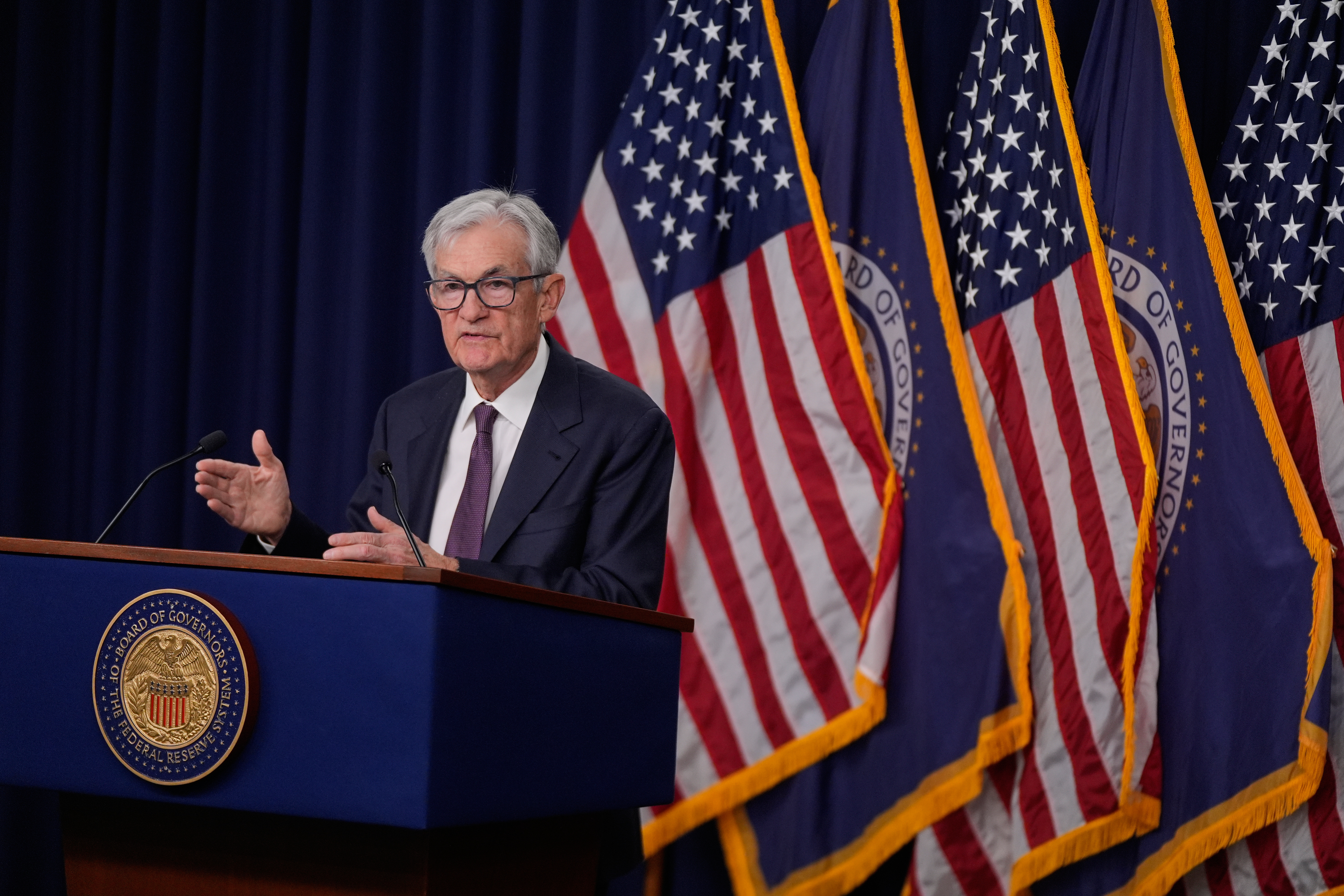 Federal Reserve Chair Jerome Powell speaks during a news conference, March 18, 2026, Washington.