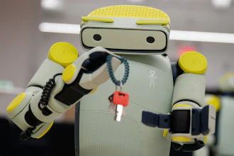 While being operated remotely, Fauna Robotics' new robot named Sprout shows off its dexterity in New York, Jan. 14, 2026.