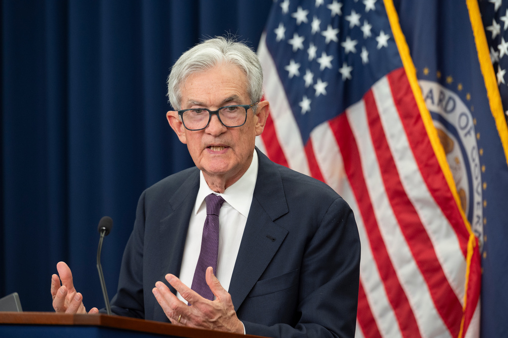 Federal Reserve Chairman Jerome Powell speaks at a news conference at the Federal Reserve, following the Federal Open Market Committee meeting, in Washington, Wednesday, April 29, 2026.