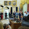 President Donald Trump during an event in the Oval Office, May 21, 2026.
