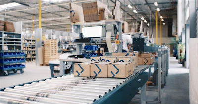 Bossard Warehouse Boxes On Rollers Graphic