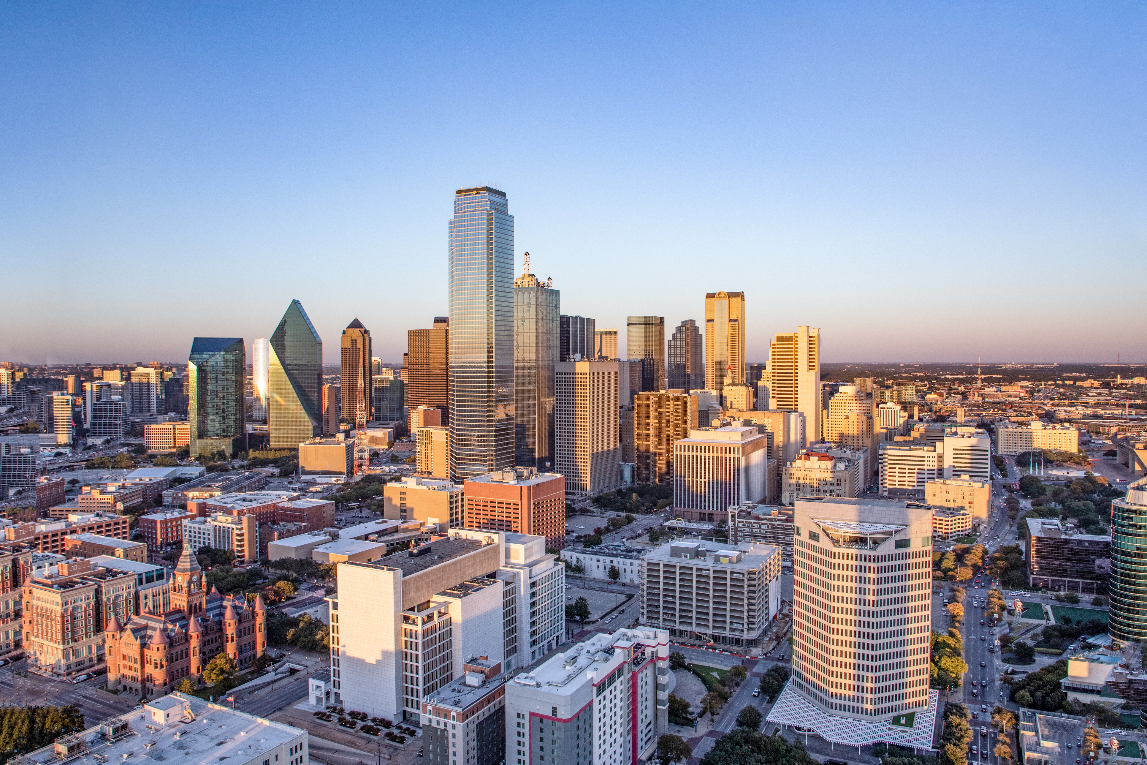 Dallas skyline.