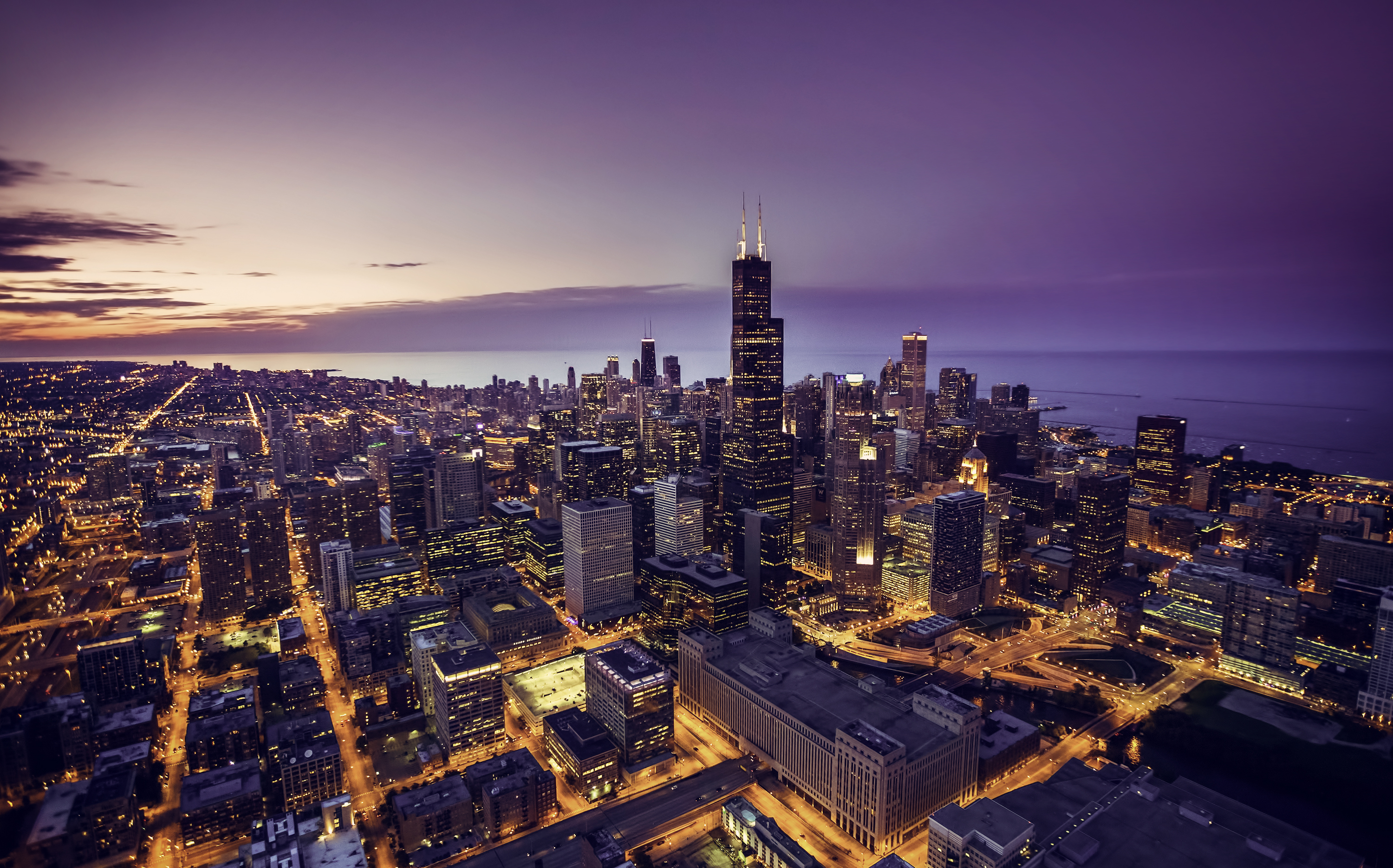 Chicago skyline.