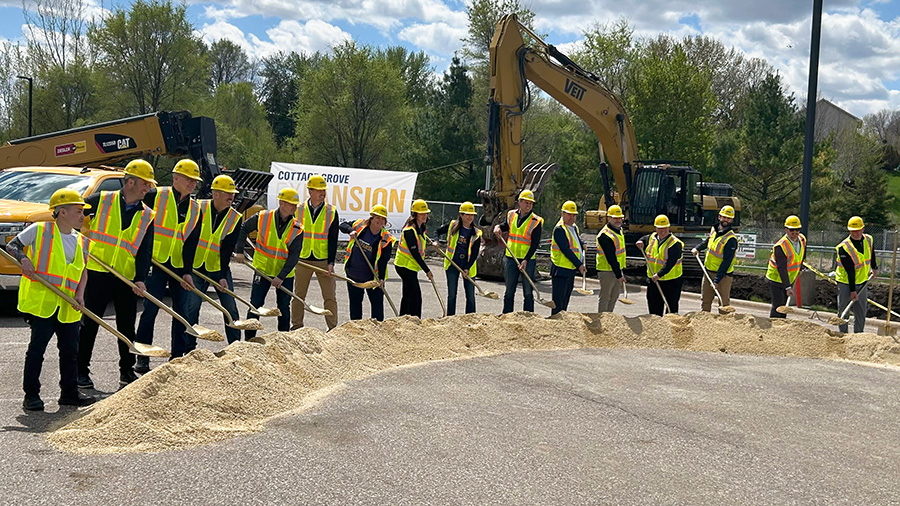 Groundbreaking ceremony at Van Meter regional distribution center, Cottage Grove, Minn.