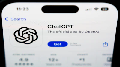 A ChapGPT logo is seen in West Chester, Pa., Dec. 6, 2023.