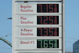 Prices displayed at a gas station in San Francisco, April 29, 2026.