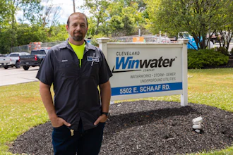Cleveland Winwater President Jason Petkac outside Cleveland Winwater, Independence, Ohio.