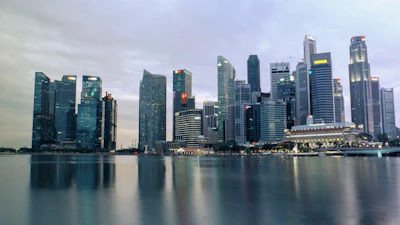 Singapore skyline.