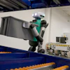 Agility Robotics' warehouse robot Digit performs maneuvers at the company's office in Pittsburgh on Aug. 16, 2023.