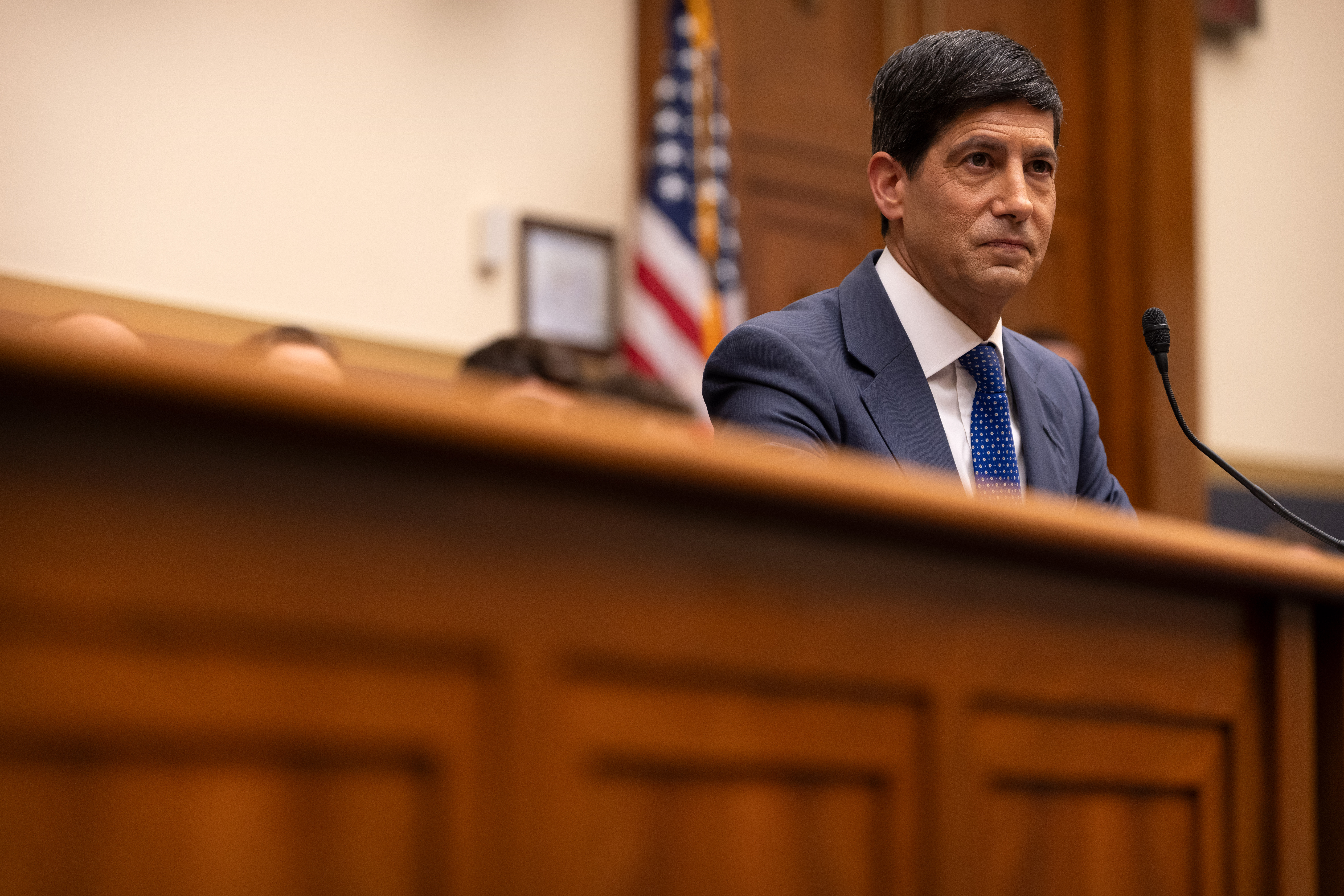 Federal Reserve Chairman Kevin Warsh appears before the House Financial Services Committee on Capitol Hill, July 14, 2026.