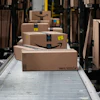 Boxes on a conveyor belt at an Amazon warehouse in Tepotzotlan, Mexico, May 22, 2025.