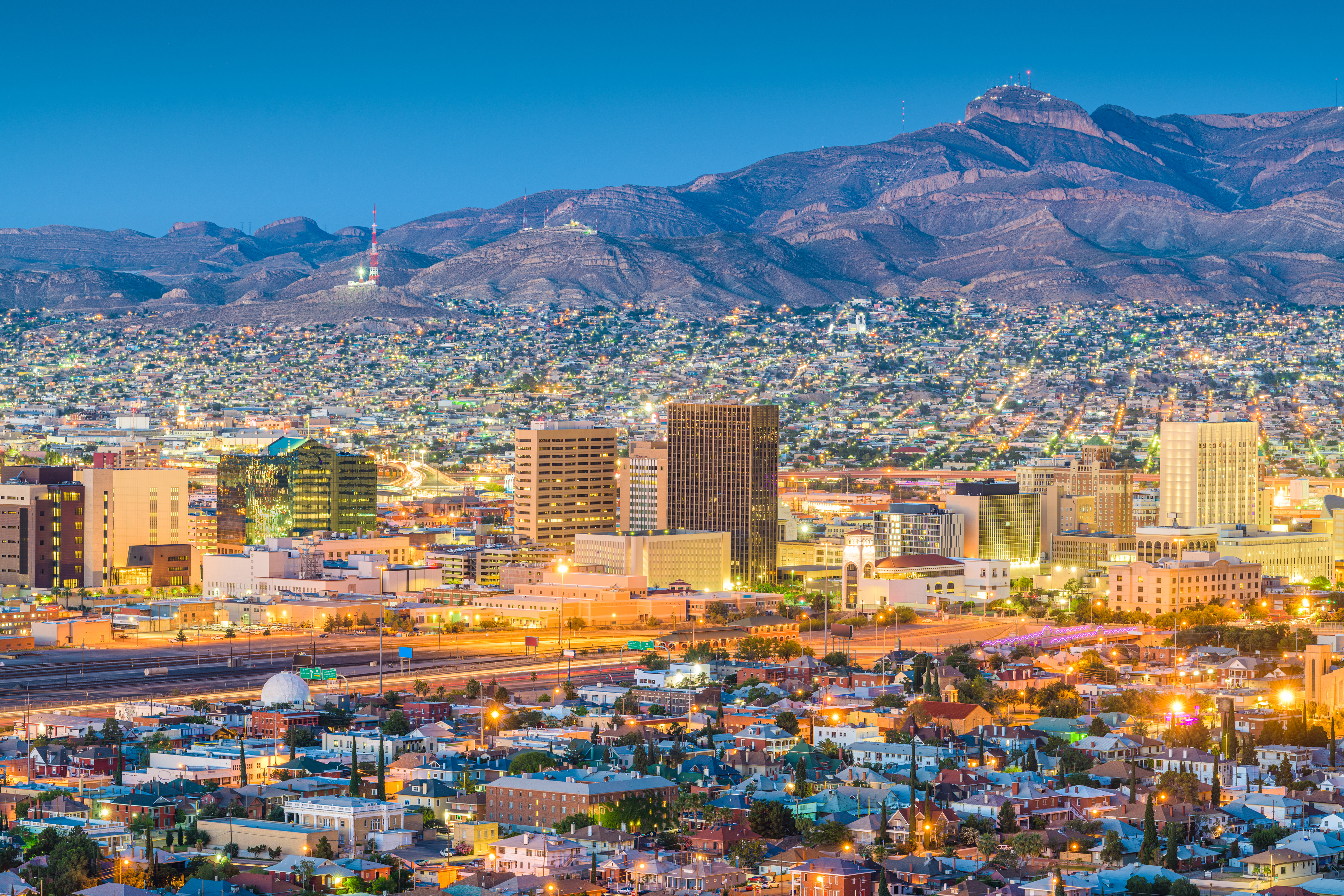 Skyline of El Paso, Texas.