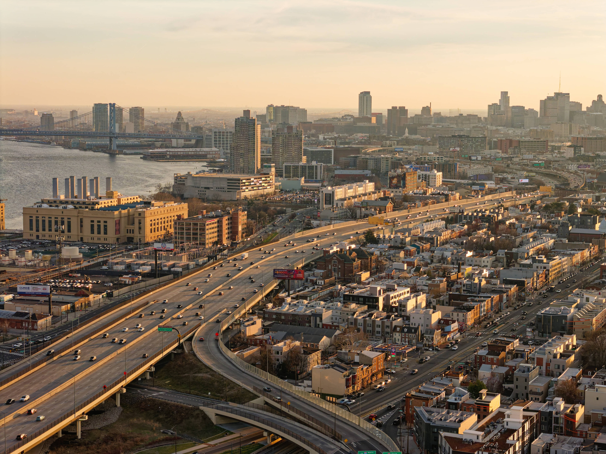 Aerial view of Philadelphia.