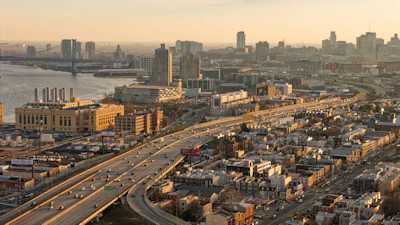 Aerial view of Philadelphia.