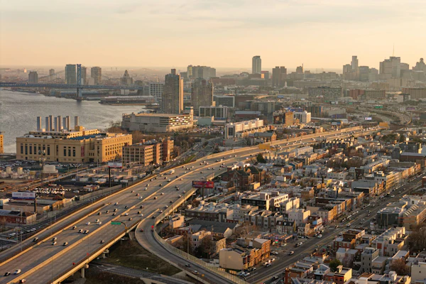 Aerial view of Philadelphia.