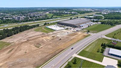 Site prep at the location of Winsupply’s distribution center expansion, Miami Township, Ohio, June 2026.
