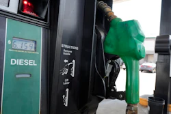 The price for diesel fuel is displayed on a pump at a gas station, Sept. 4, 2026, Dickson, Tenn.