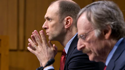 Austan Goolsbee, left, then-Council of Economic Advisers Chairman under President Barack Obama, testifies on Capitol Hill, Feb. 28, 2013.