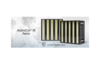 AstroCel III Aero industrial air filtration system with UL 900 Classification certification