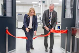 SKF CTO Annika Ölme and Swedish Ambassador to the Netherlands Julius Liljeström cut the ribbon at SKF’s new Ceramic Process Laboratory, Houten, The Netherlands.